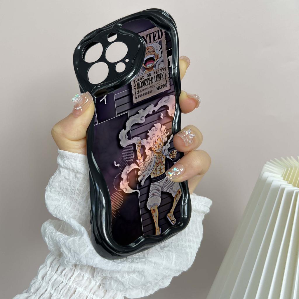 Ae92 One Piece Luffy Gear 5 Protective Phone Cases for Apple iPhone 16 15 14 13 Pro Max 11 12 Mini XR 7 8 6s Plus XS Max SE Wave TPU Back Cover
