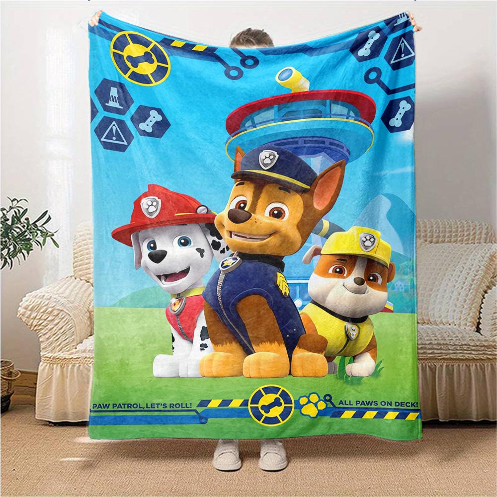 1Pc Paw Patrol Sky Rescue Blanket For Couch Bed Plush Cozy Fuzzy Blanket Super Soft Warm Blankets For Fall And Winter 091838