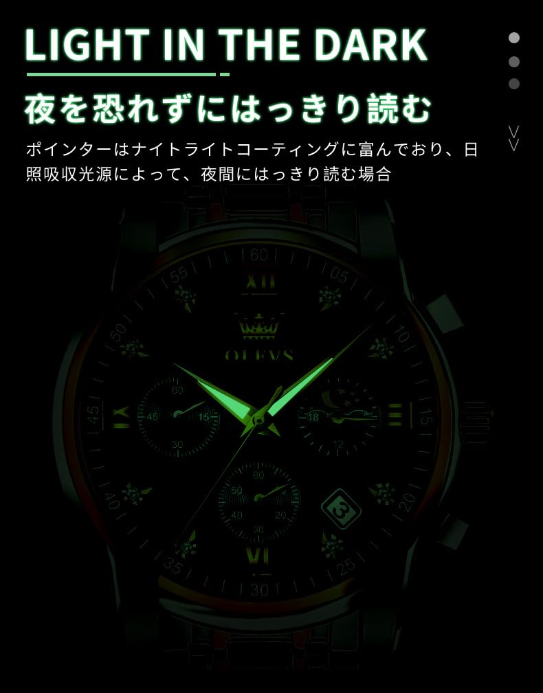 Watch Stylish Chronograph Arm Watch Business Quartz Stainless Steel Band Sapphire Glass Waterproof Luminous Blue Watch for Men Men Watch Best Gift