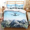 Пододеяльник из трех частей с самолетами, комплект постельного белья с 3D цифровой печатью, покрывало на четыре сезона