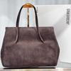 Jacquemus 25 Solid Color Frosted Cowhide Large Capacity Hand-held Single Shoulder Travel Bag Commuting