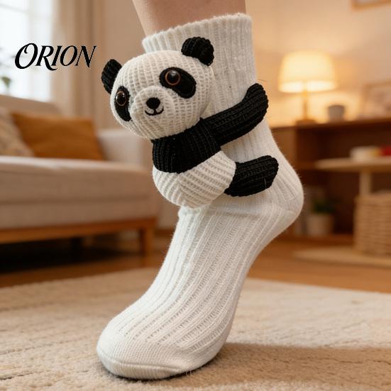 Soft Non-slip Floor Socks 3D Animal Sloth Socks, Knit Crew with Non-Slip Grips, Warm Winter Grips House for Indoor Lounge Sleep Use