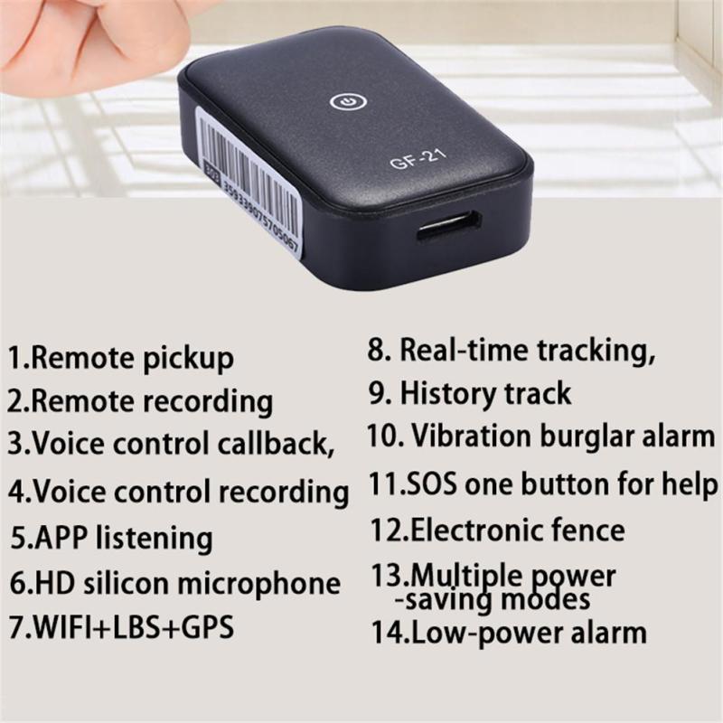 Gf21 локатор в реальном времени мини-Gps Wi-Fi сигнализация вождения рекордер автомобиль персональная сигнализация Sos анти-потерянный