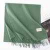 Solid Color Imitation Cashmere Scarf Women's Winter Warm Shawl Neck Scarves