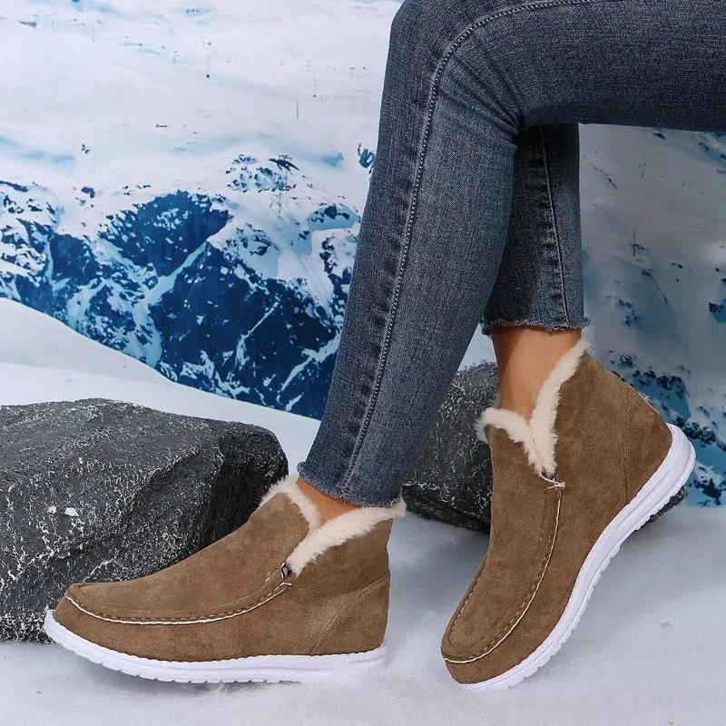 Winter Women Boots Waterproof Ankle Boots Women Cotton Shoes Keep Warm Plush Snow Booties Female Botas Mujer Size 43