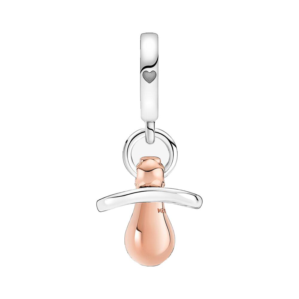 Children's Pendant S925 Sterling Silver Baby Pacifier Dangle Charm Fits Fashion Bracelet Children's Cute Jewelry Accessories