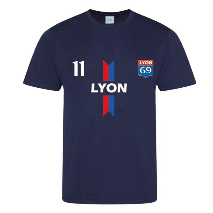 T-shirt enfant - NPZ - Lyon Football - Taille 3-14 ans - Bleu - Manches courtes