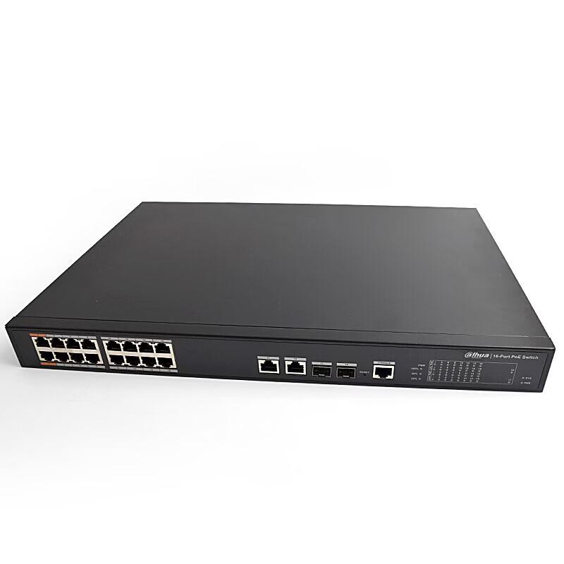 Промышленный сетевой коммутатор Dahua, 16 портов Gigabit PoE, с китайской вилкой (адаптер в комплекте)