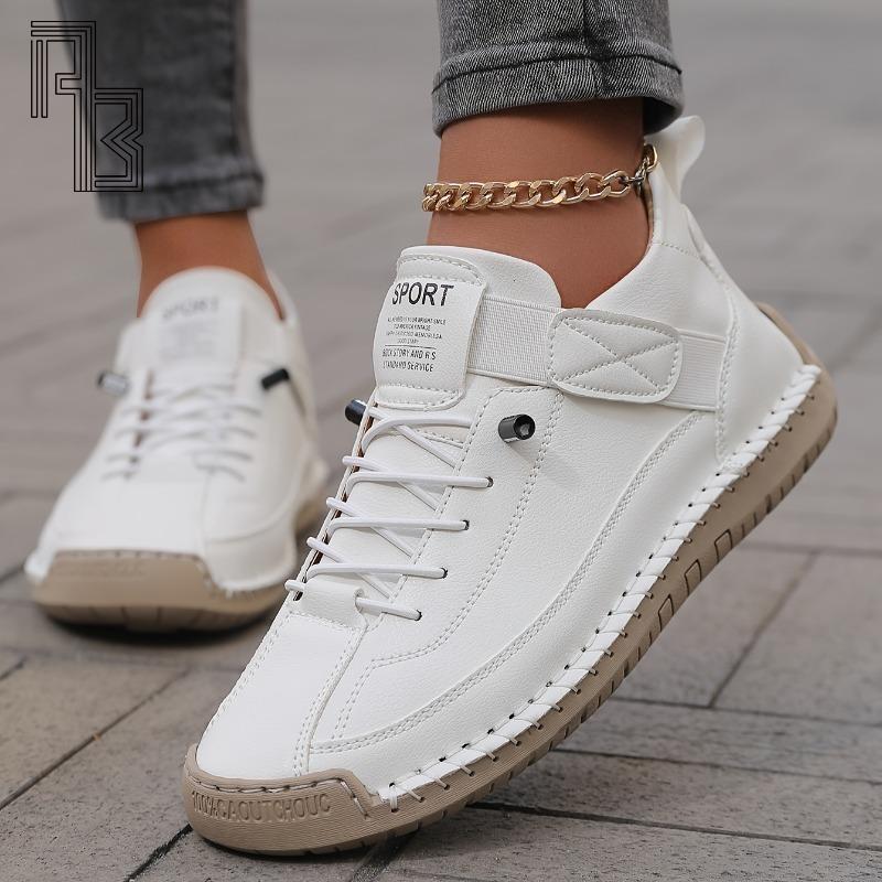 Осенне-зимние мужские ботинки средней высоты больших размеров, повседневная обувь для улицы, модные и универсальные рабочие ботинки с прострочкой