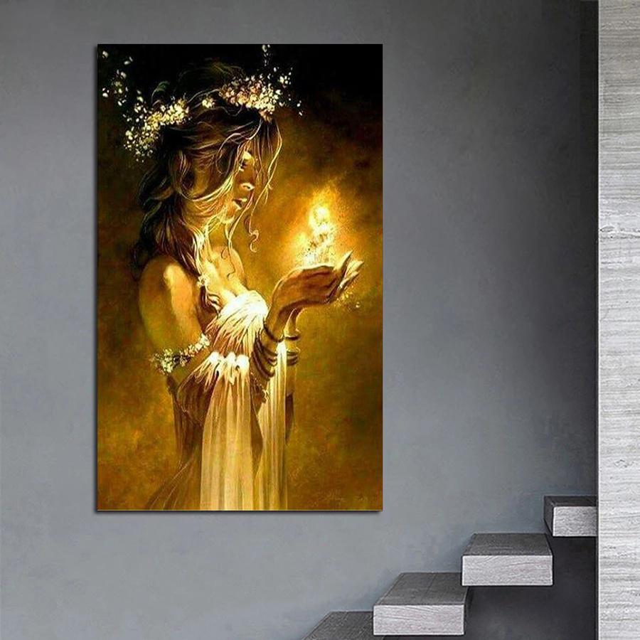 Full 5D Diy Diamond Painting Praying Angel Diamond Embroidery Full Lay Cross Stitch Home Decor Handmade Gift