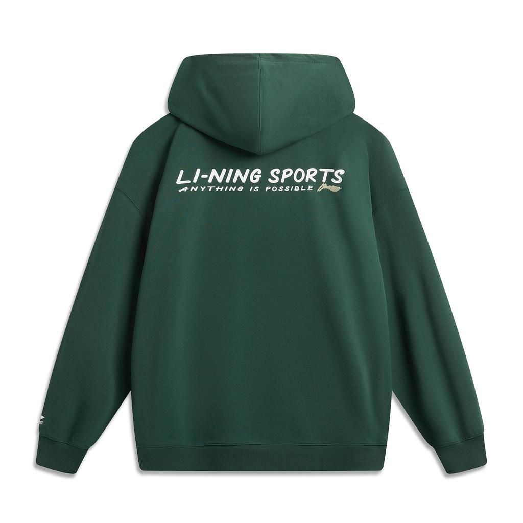 Li Ning Свитшот унисекс из коллекции Sports Life, темно-зеленый, AWDUA39-3