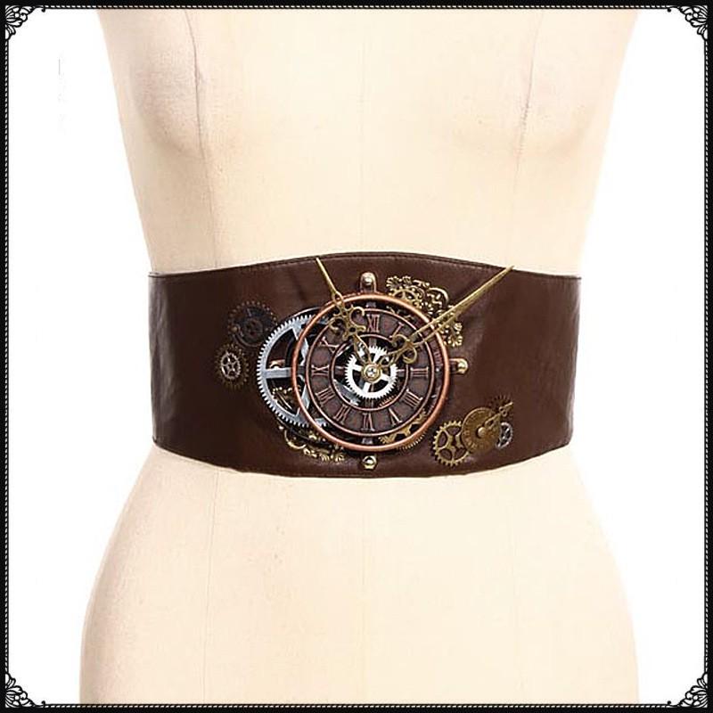 Steampunk Vintage Wide Belt PU Leather Corset Cosplay Halloween Costume