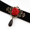 1шт элегантное колье-чокер с розой для женщин аксессуары готические вечерние украшения