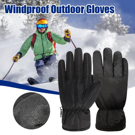 Тепловые перчатки для мужчин и женщин, зимние ветрозащитные перчатки из бархата для холодной погоды, для занятий спортом на открытом воздухе, теплая экипировка для катания на лыжах, велоспорта, скалолазания