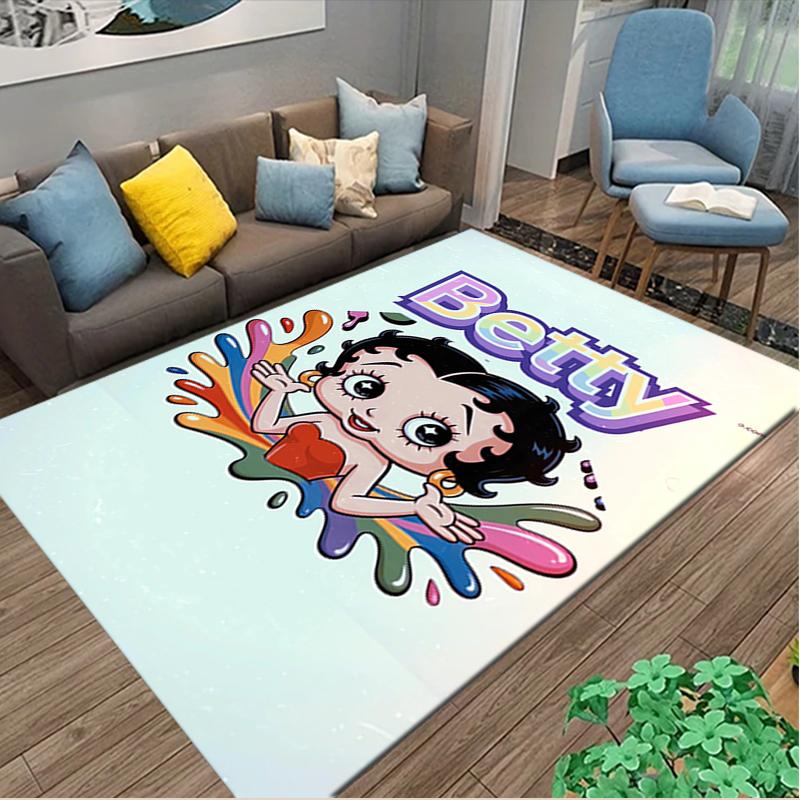 1pc Digital Printed Chair Rug for Home Office Use, Betty Boop Carpet Appropriate for All Seasons, Soft Area Carpet