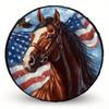 1pc American Flag Horse Decorative Tire Cover - Patriotic Horse & Eagle Design, Durable Polyester Spare Tire Cover For Jeep, Tra