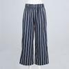 Полосатые широкие брюки, женские свободные повседневные брюки, новые летние прямые свободные брюки с высокой талией