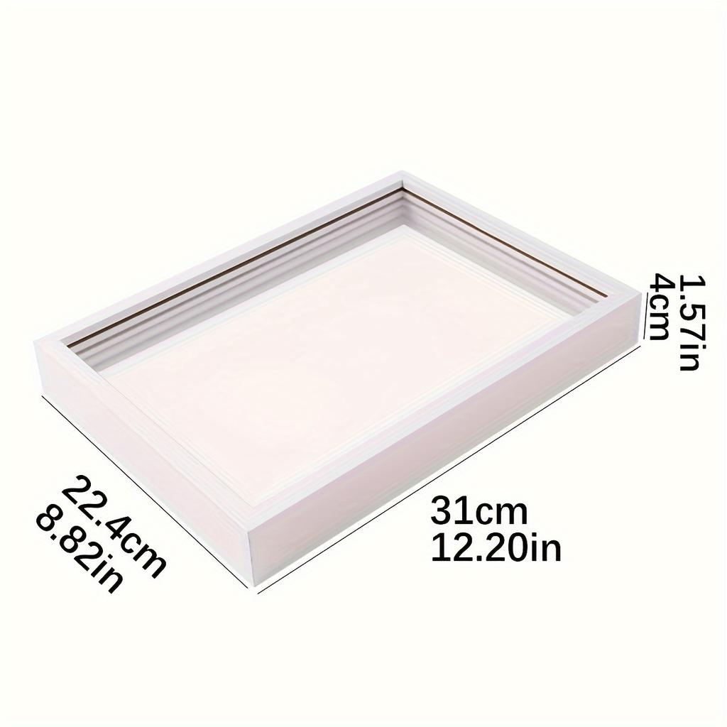 Деревянная витрина Shadow Box для украшения дома с прозрачным четырехслойным дизайном ручной печати