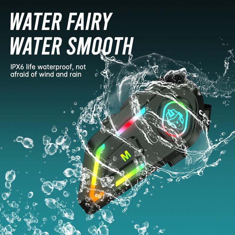 RGB вспышка цветной свет мотоциклетный шлем гарнитура BT5.3 1000mAh аккумулятор водонепроницаемые беспроводные наушники с микрофоном наушники