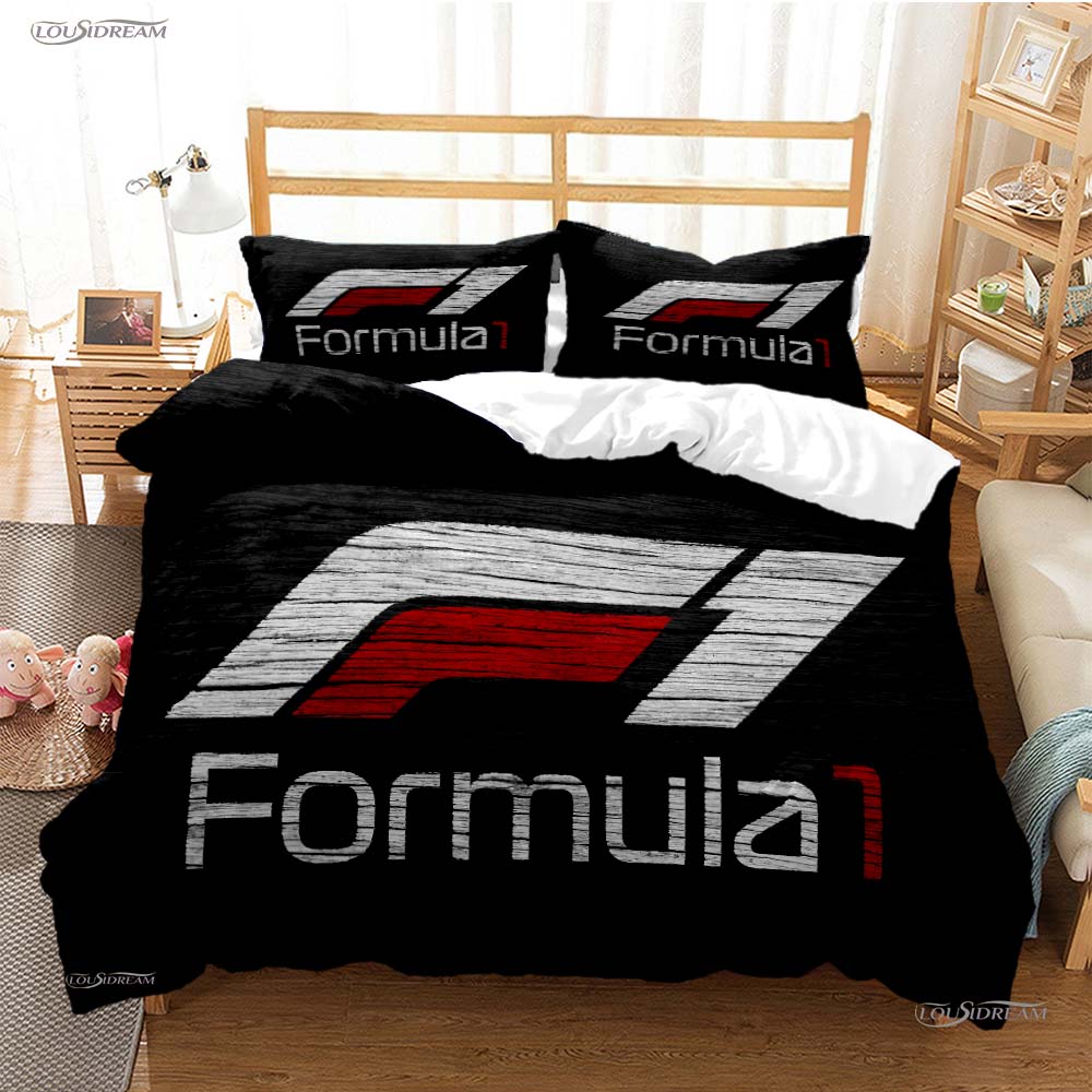 Пододеяльник Formula 1 Мягкий одеяло для любителей гонок Комплекты постельного белья Мягкий Удобный чехол для одеяла плюс Наволочки Односпальный/Двуспальный/Евро/Кинг