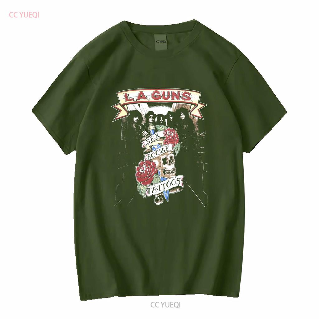LA Guns T Shirt Tour 89 Cocked Loaded Sizes S to XXL New long or short sleeves vintage Washed Casual homme
