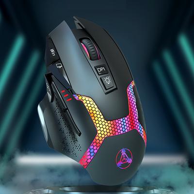 RGB беспроводная широкая игровая мышь Bluetooth для геймеров, 10000 точек на дюйм, портативная компьютерная мышь для Mac Windows, Andriod, эргономичные мыши Slient