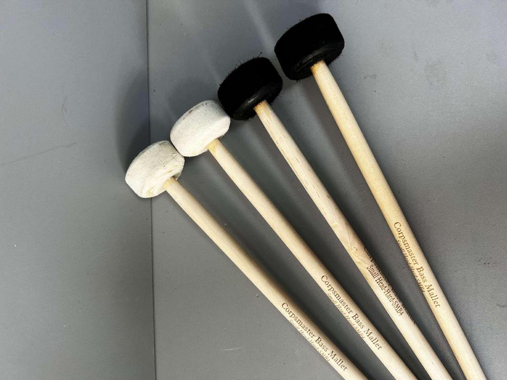 Maple Wood Timpani Mallets with White Felt Heads - Marching Drumsticks and Percussion Accessories