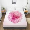Mattress Cover Fitted Sheets With Elastic Band Bedsheet Bed Sheet Linens 160X200/200X220CM Size 3D Printed Pink Geometry