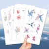 Новая мультяшная серия «Разноцветные бабочки», блестящие розовые тату-наклейки, водостойкие, подарок для вечеринки, забавные наклейки для лица