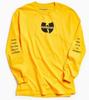 Wu-Tang Clan WU-TANG Футболка с длинным рукавом Желтая НОВАЯ 100% Оригинальная и Официальная Унисекс Футболка