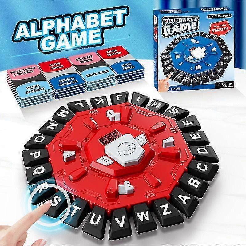 Word Game Family Board Games with Display Timer and 2 Modes, The Fast-Paced 24 Letters Pressing Games, Learning Word Game for Kids & Adults, 2-8 Playe