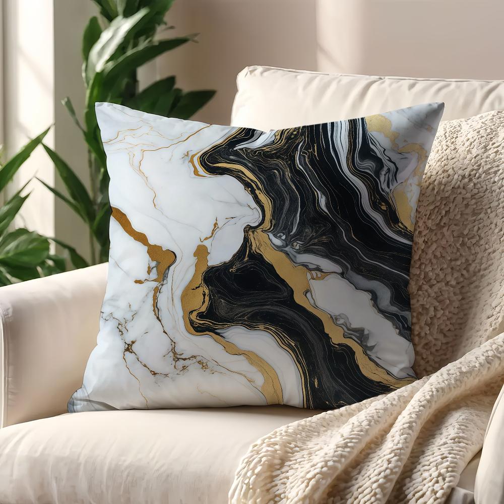 Black Marble Design cushion cover For Pillow Printing Sofa Decoration Home Car Room Coffee Shop Office Nordic Simplicity