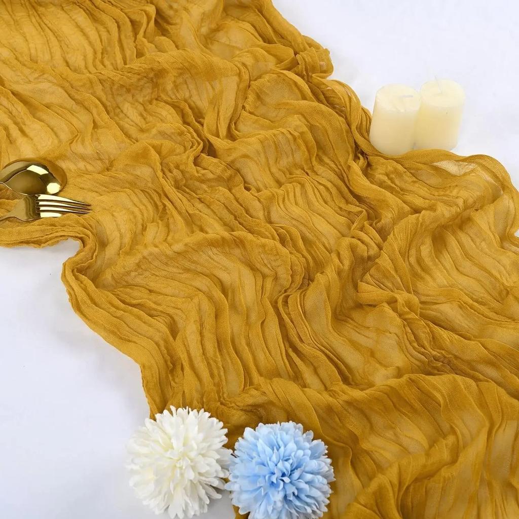 Марля Дорожка на стол Обеденный декор 90*300СМ Рустик Кантри Бохо Пляжная Свадебная Вечеринка Декор стола Рождественские Дорожки на стол