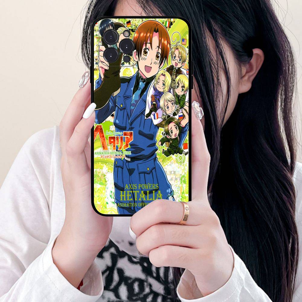 Мультяшный чехол Hetalia Axis Powers для телефона IPhone 16 15 14 13 12 11 17 Pro Max Простота Задняя сторона Мягкий чехол из ТПУ