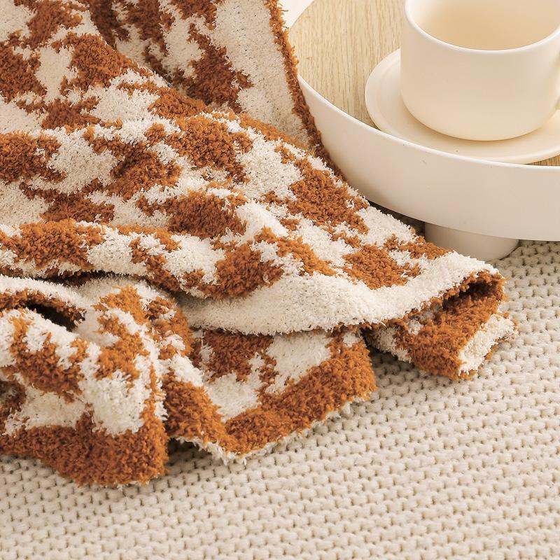 Мягкое флисовое одеяло с узором «гусиные лапки» в полоску зебры для дивана. Роскошное фланелевое одеяло для дивана-кровати, стула, плюшевое, теплое и уютное одеяло с геометрическим рисунком сетки.