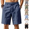 Мужские дышащие льняные спортивные шорты на кулиске для отпуска, пляжа, с пятью карманами