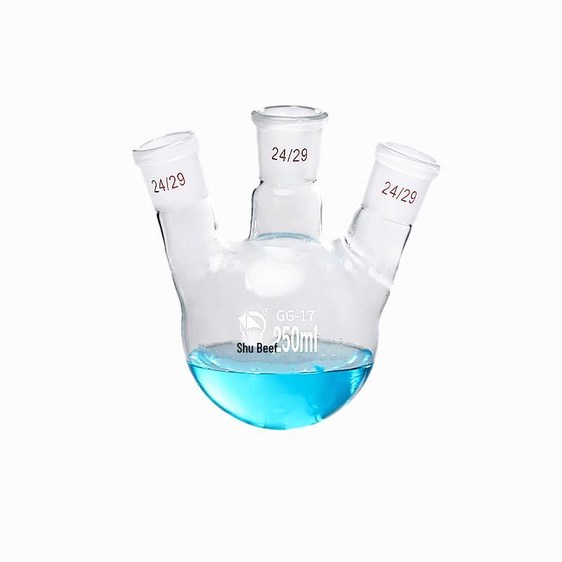 Shu Niu 250ml High Borosilicate Glass Three-Neck Flask