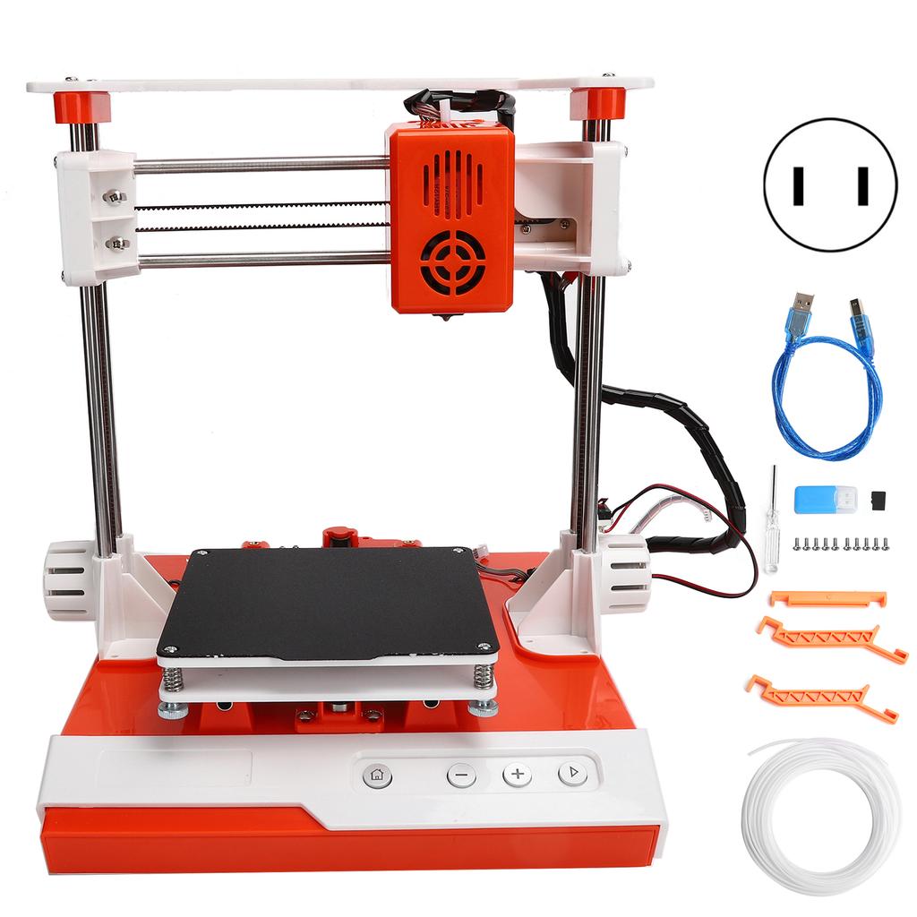 Мини 3D принтер набор настольный DIY с 4G TF картой для детей студентов начинающих 110‑240VUS