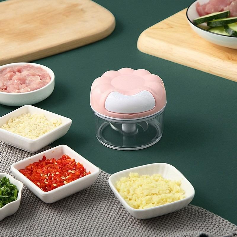 Mini Food Garlic Vegetable Grinder Portable Multifunctional Onion Vegetable Machine Easy Garlic Masher Kitchen Artifact