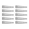 10pcs Fish Bone Tweezers Stainless Steel Flat Tip Hair Tweezers Garlic Peeling Hair Plucking Tool