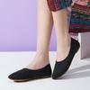 Модная женская обувь на плоской подошве с острым носком, мягкой вязаной подошвой, дышащая и удобная обувь, весна 2025, новая модель, дышащие балетки для женщин