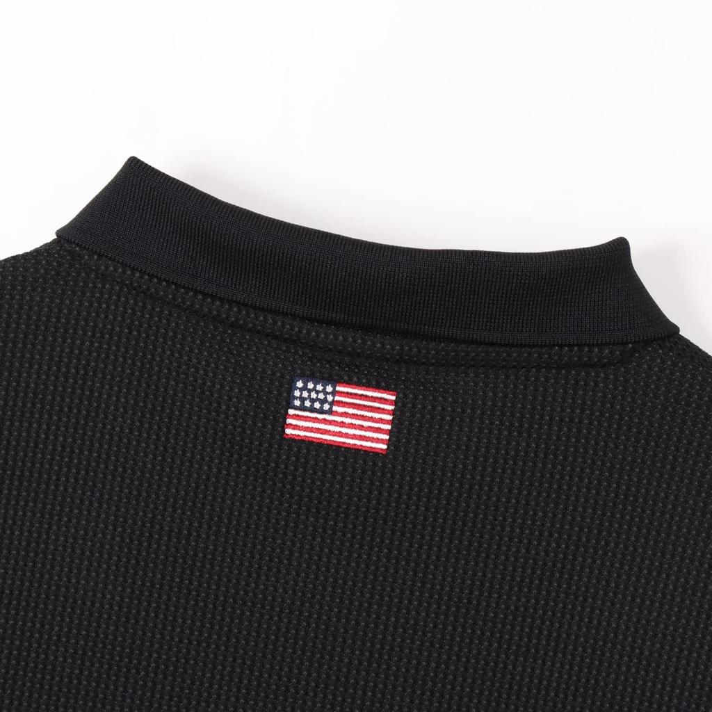 Рубашка поло с длинным рукавом Electrostatic Care Thermal Script Logo Golf Black M [Champion] мужская C3-YG403