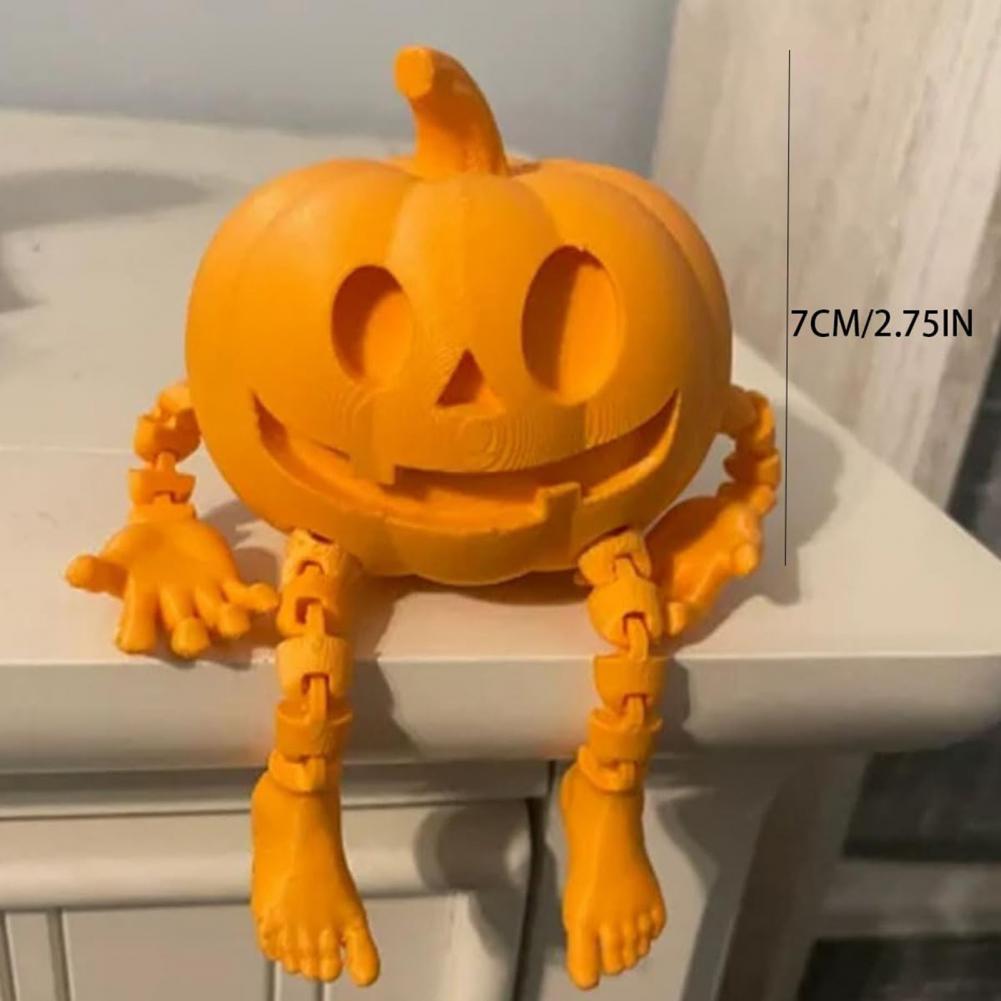 Хэллоуин 3D-печатная фигурка тыквы, подвижная тыква-фиджет, подвижная фигурка тыквы, настольное украшение, орнамент, фести