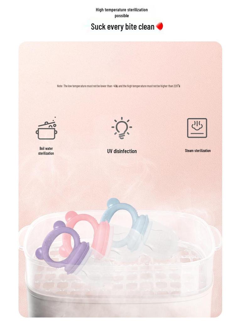 Bite Bite Силиконовый прорезыватель: Детский ниблер для фруктов и овощей - Супермягкая сетчатая соска