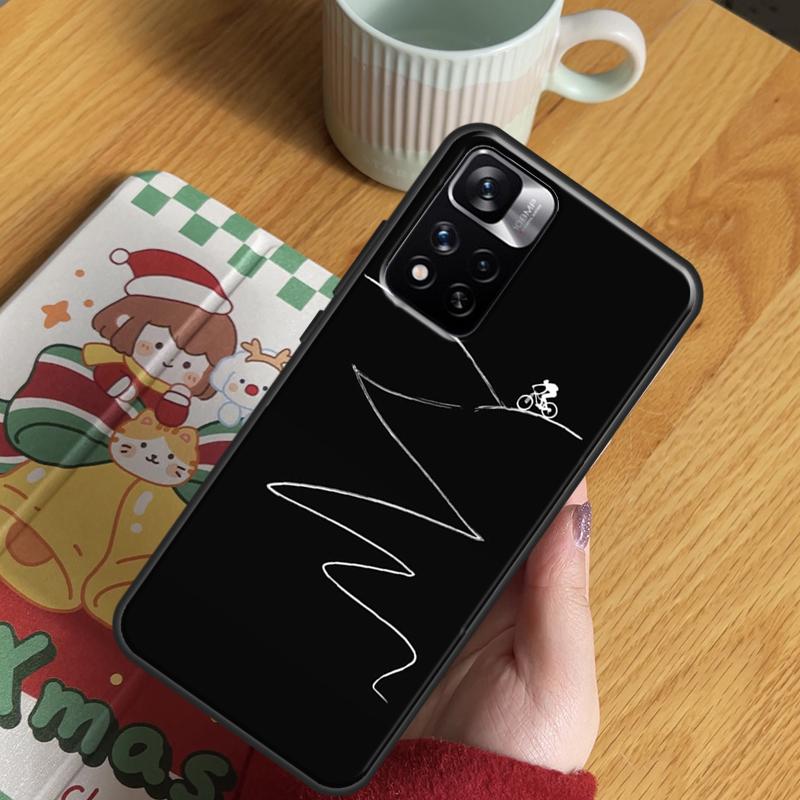 MTB Mountain Bike Cycling Bicycle Case For Xiaomi Redmi Note 13 Pro 14 12 11 10 15 Pro Plus Redmi 15 C 13 10C 12C 13C 14C Cover