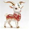 2D Flat Goat Hanging Ornament Set Shining Christmas Tree Ornament Gifts Goat Pendant  Bag Charms