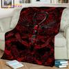 Viking Norse Mythology Fenrir Crow BlanketFlannel Throw Blanket for Home Bedroom Bed Sofa Picnic Office Hiking Leisure Nap Gift