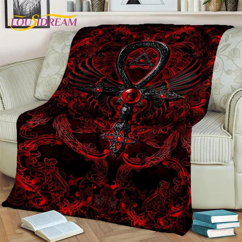 Viking Norse Mythology Fenrir Crow BlanketFlannel Throw Blanket for Home Bedroom Bed Sofa Picnic Office Hiking Leisure Nap Gift