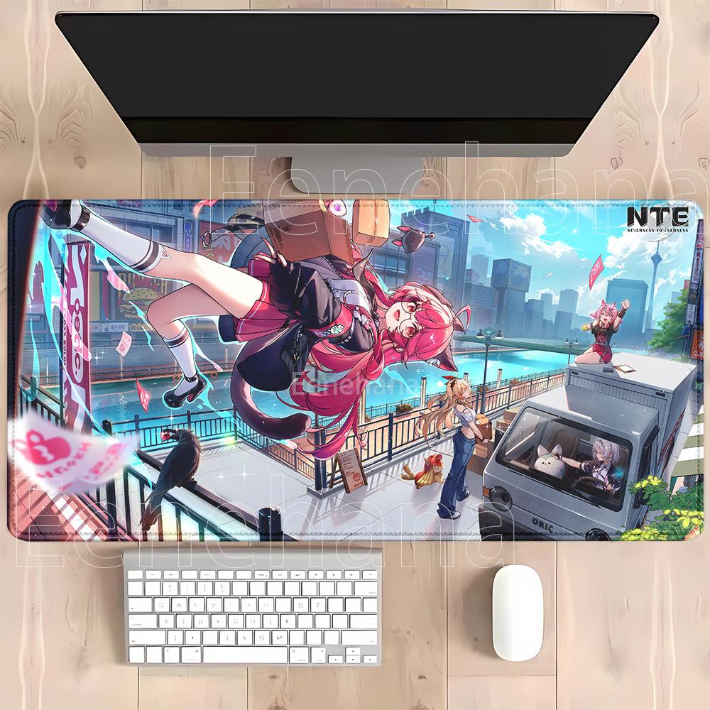 Игровой коврик для мыши с HD-печатью Аниме Кавайная девушка Nte Бесконечность ко Вечности ПК Клавиатура Киберспорт Коврик для мыши Оверлок Офисный настольный коврик