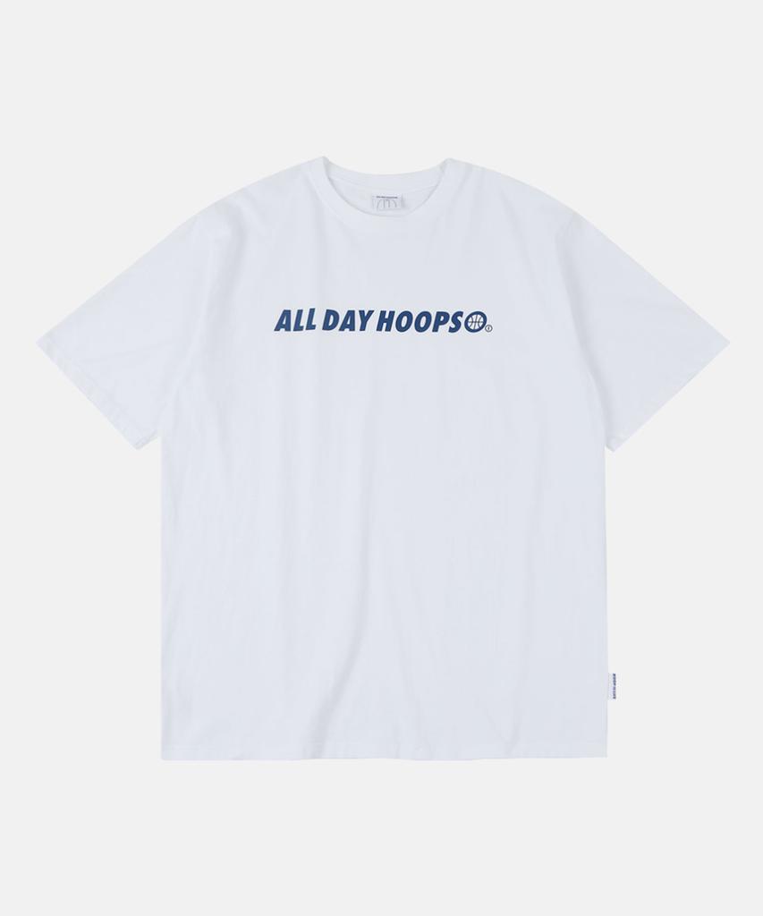 ALL DAY HOOPS Hoop S1 Logo Short Sleeve T-Shirt White